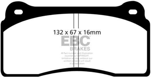 EBC RPX Track pads for Movit  452    (DP81110RPX) Front