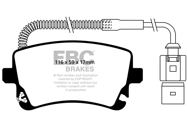 EBC Racing RP-1 Track and Race Brake Pads (DP81470RP1)