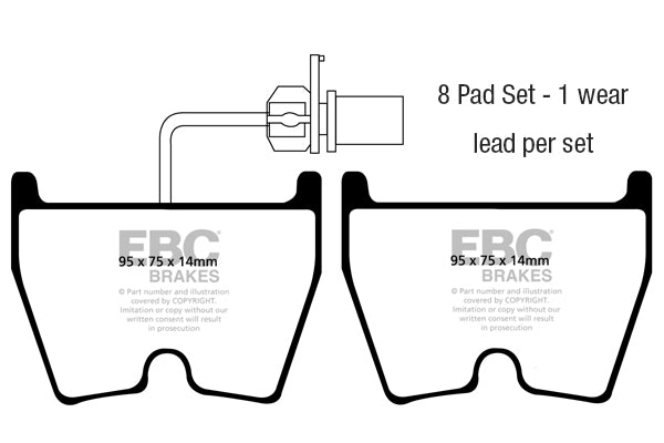 EBC Racing RP-1 Track and Race Brake Pads (DP81513RP1)