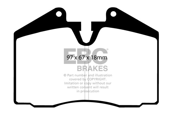 EBC Racing RP-1 Track and Race Brake Pads (DP8612RP1)