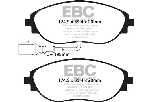 EBC Racing RP-1 Track and Race Brake Pads (DP82127RP1)