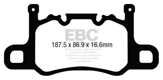 EBC Racing RP-X Track and Race Brake Pads (DP82207RPX)