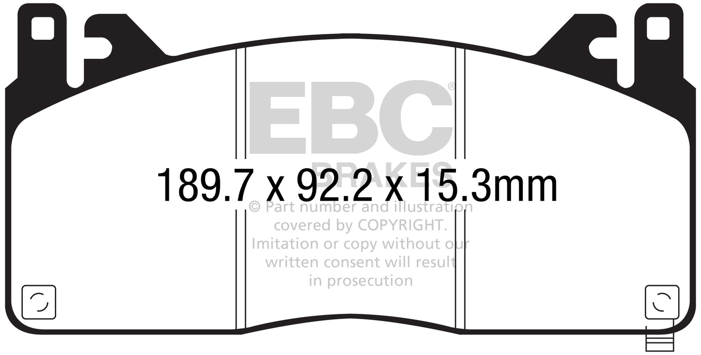 EBC Racing RP-X Track and Race Brake Pads (DP83055RPX)